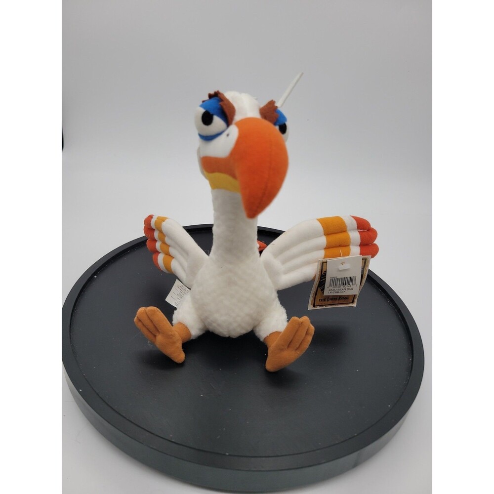 Vtg Disney Lion King Broadway Plush ZAZU White Bird Stuffed Animal 8" Tall Toy